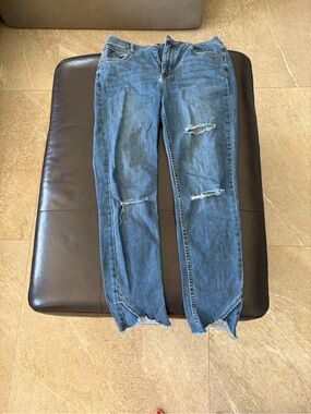 Free People Distressed Skinny Jeans we the free 28
